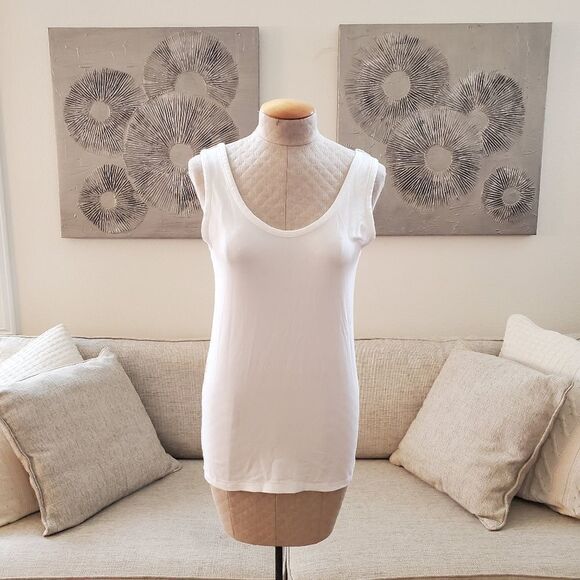 Halogen Scoop Neck Tank Top size Large in White - Picture 3 of 11